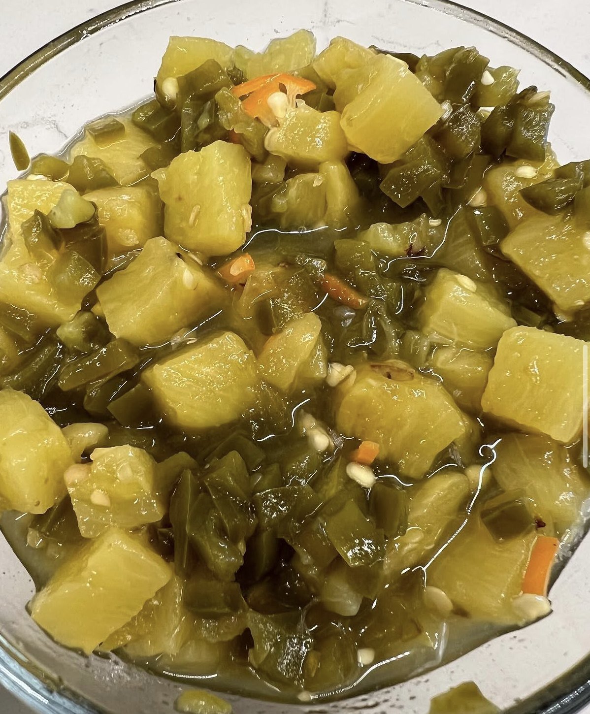 Salsa Olmeca with pineapple and jalapeño